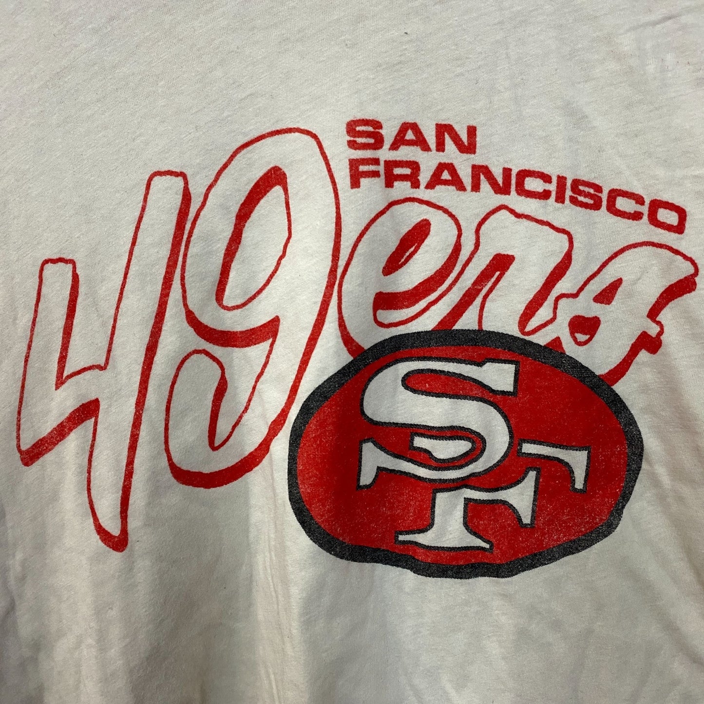 Junk Food Clothing Women's NFL San Francisco 49ers Touchdown Long Sleeve Crop Tee XS