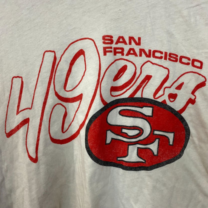 Junk Food Clothing Women's NFL San Francisco 49ers Touchdown Long Sleeve Crop Tee XS