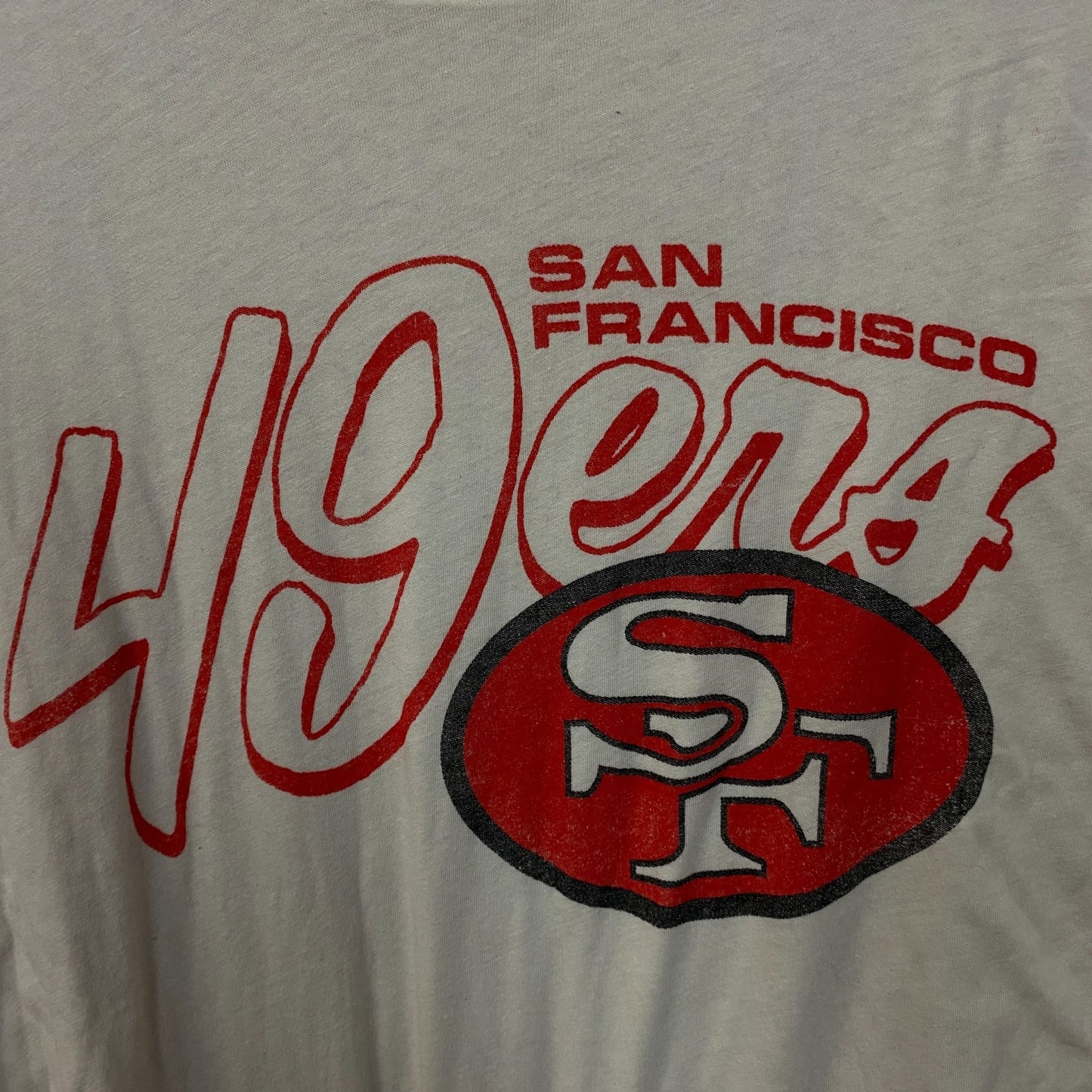 Junk Food Clothing Women's NFL San Francisco 49ers Touchdown Long Sleeve Crop Tee XS