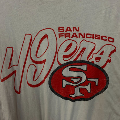 Junk Food Clothing Women's NFL San Francisco 49ers Touchdown Long Sleeve Crop Tee XS