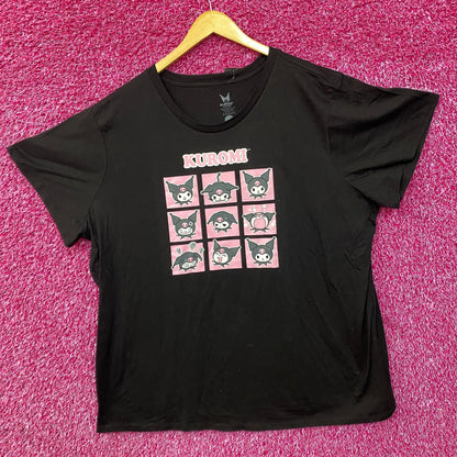 Sanrio Kuromi Grid Faces T-Shirt 2XL
