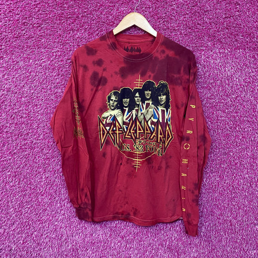 Def Leppard Pyromania 83 US Tour Tie Dye Long Sleeve T-Shirt Medium
