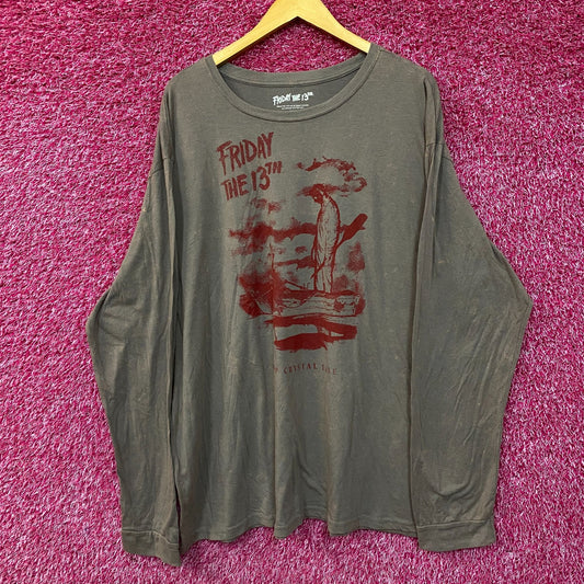 Friday The 13th Jason Voorhees Camp Crystal Lake Long Sleeve 2XL