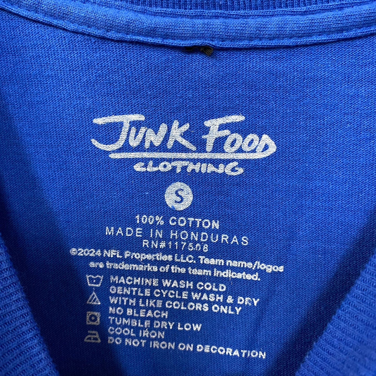 Junk Food NFL Buffalo Bills Blue Logo T-Shirt Small