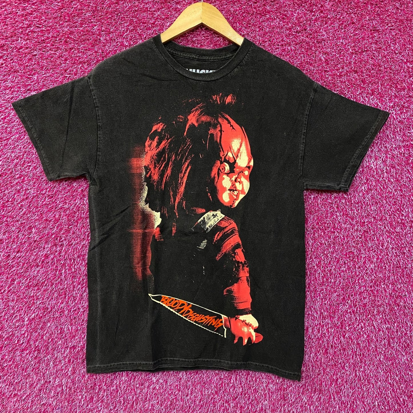 Bloody Disgusting Chucky A Maniac Every Kids Grows Up To Fear T-Shirt Medium