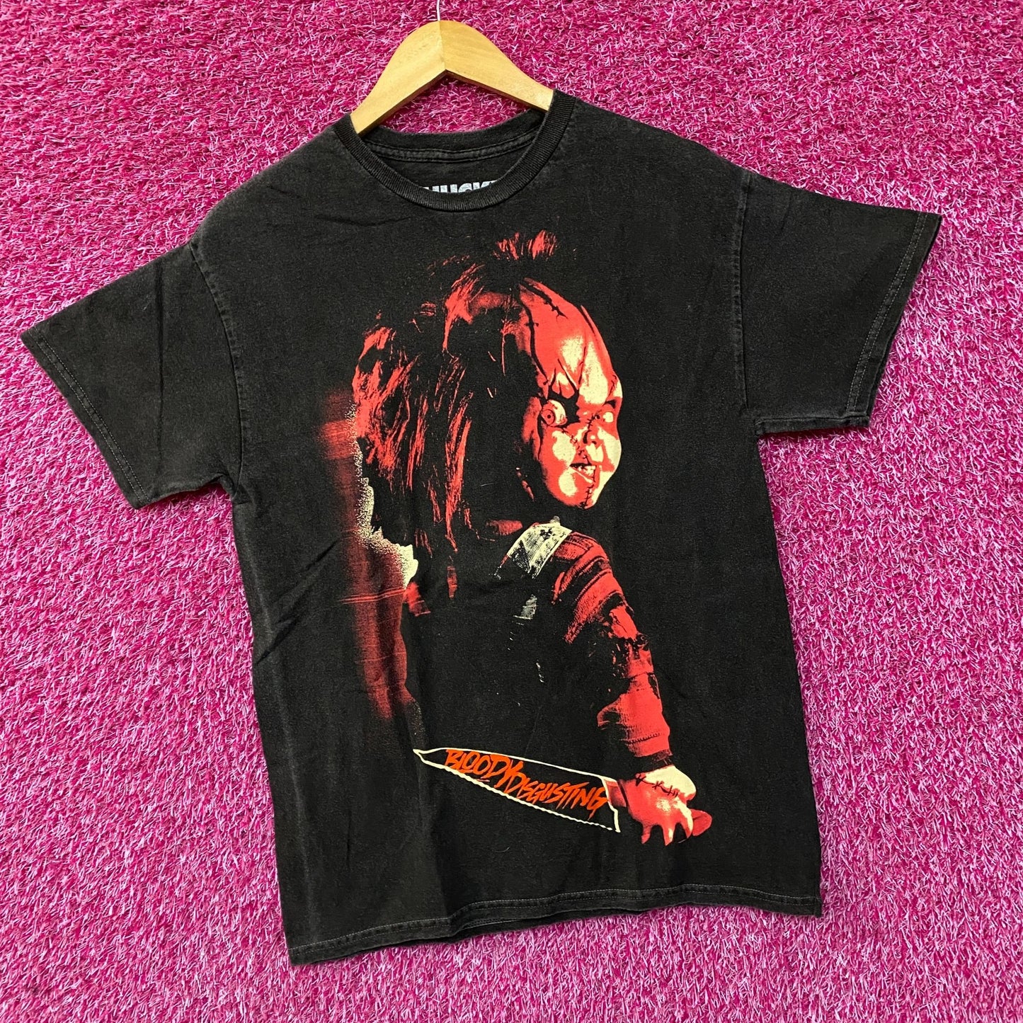 Bloody Disgusting Chucky A Maniac Every Kids Grows Up To Fear T-Shirt Medium