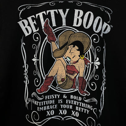 Betty Boop "Feisty & Bold" Cowgirl Cute Graphic T-Shirt Large