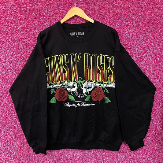 Guns N' Roses Appetite For Destruction Rock Band Crewneck Sweatshirt Large