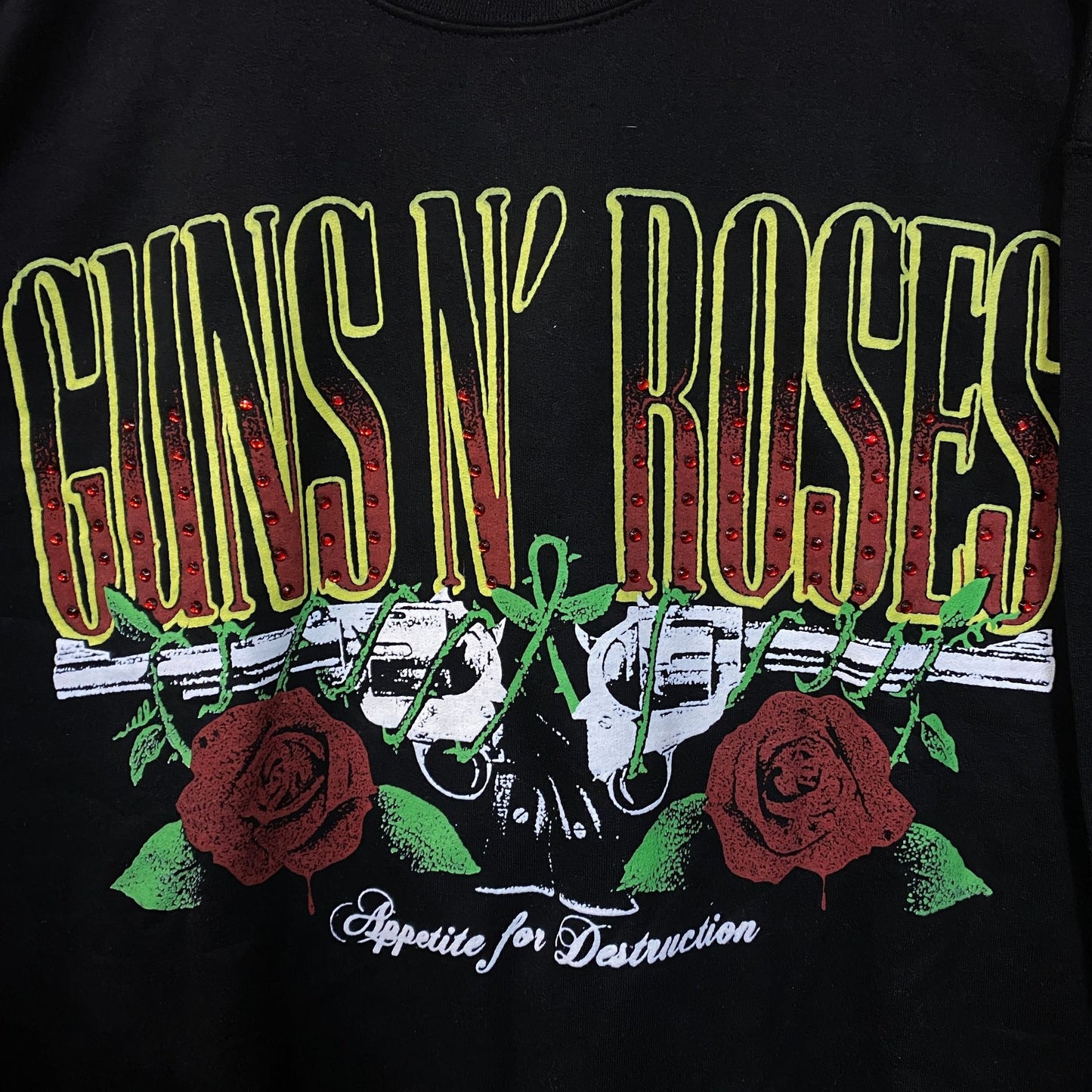 Guns N' Roses Appetite For Destruction Rock Band Crewneck Sweatshirt Large