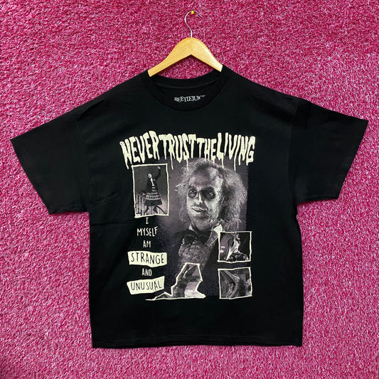 Beetle Juice Never Trust The Living Collage Graphic T-Shirt XL