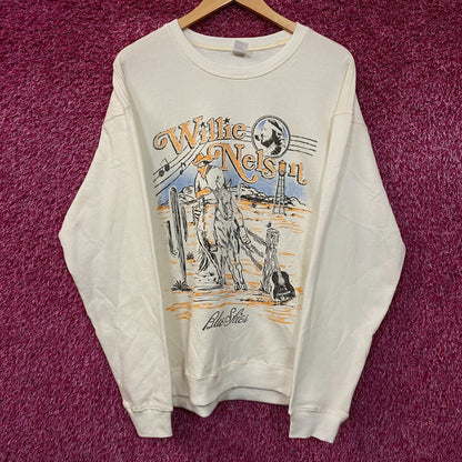 Willie Nelson Blue Skies Graphic Sweatshirt Large