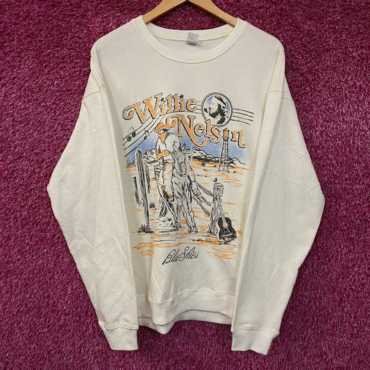 Willie Nelson Blue Skies Graphic Sweatshirt Large