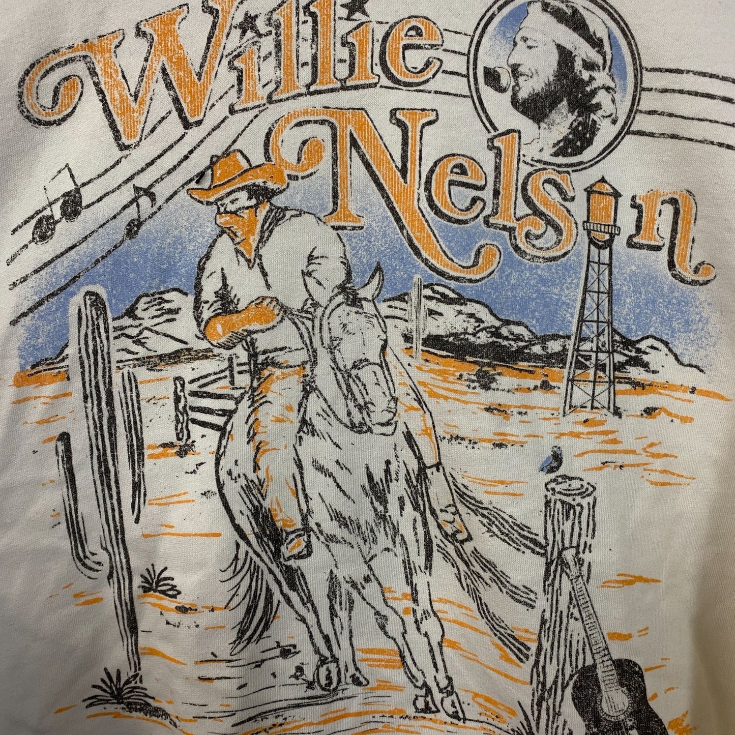Willie Nelson Blue Skies Graphic Sweatshirt Large