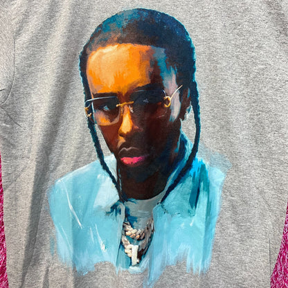 Pop Smoke Music Gray Rap Tshirt size Large