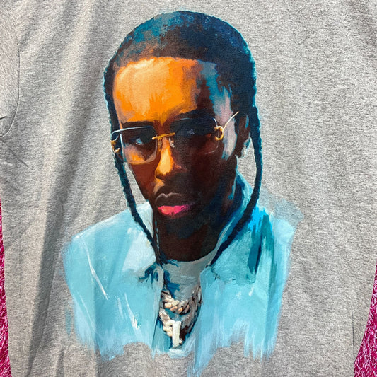 Pop Smoke Music Gray Rap Tshirt size Large