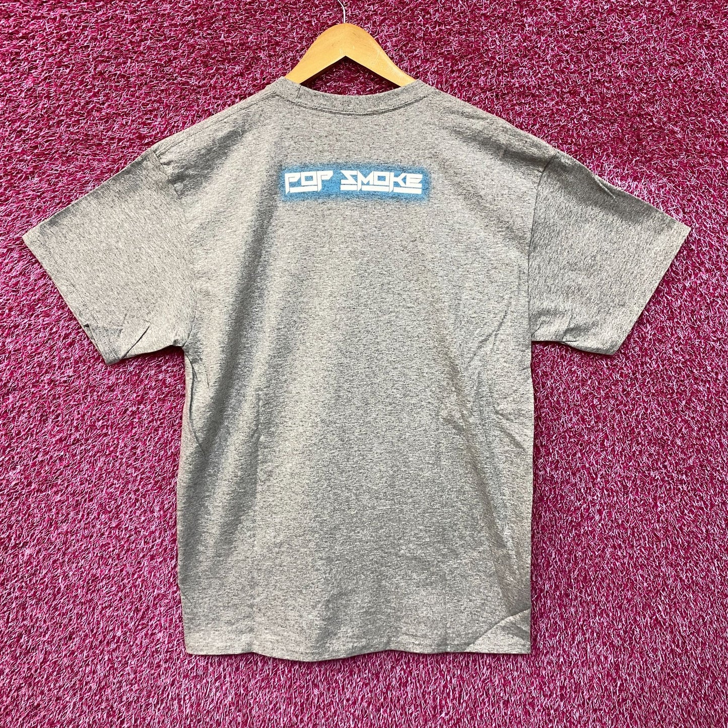 Pop Smoke Music Gray Rap Tshirt size Large