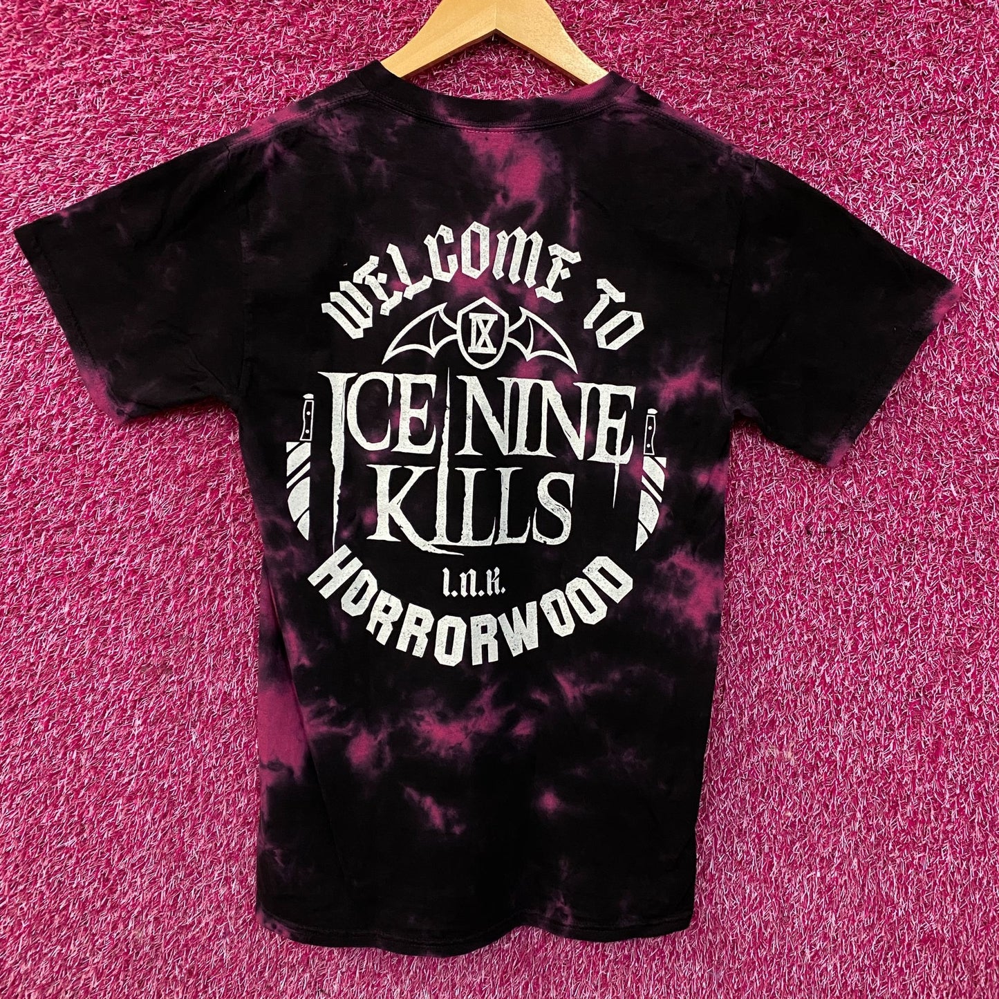 Ice Nine Kills " Welcome to Horrorwood" Tie Dye Metalcore T-Shirt Small