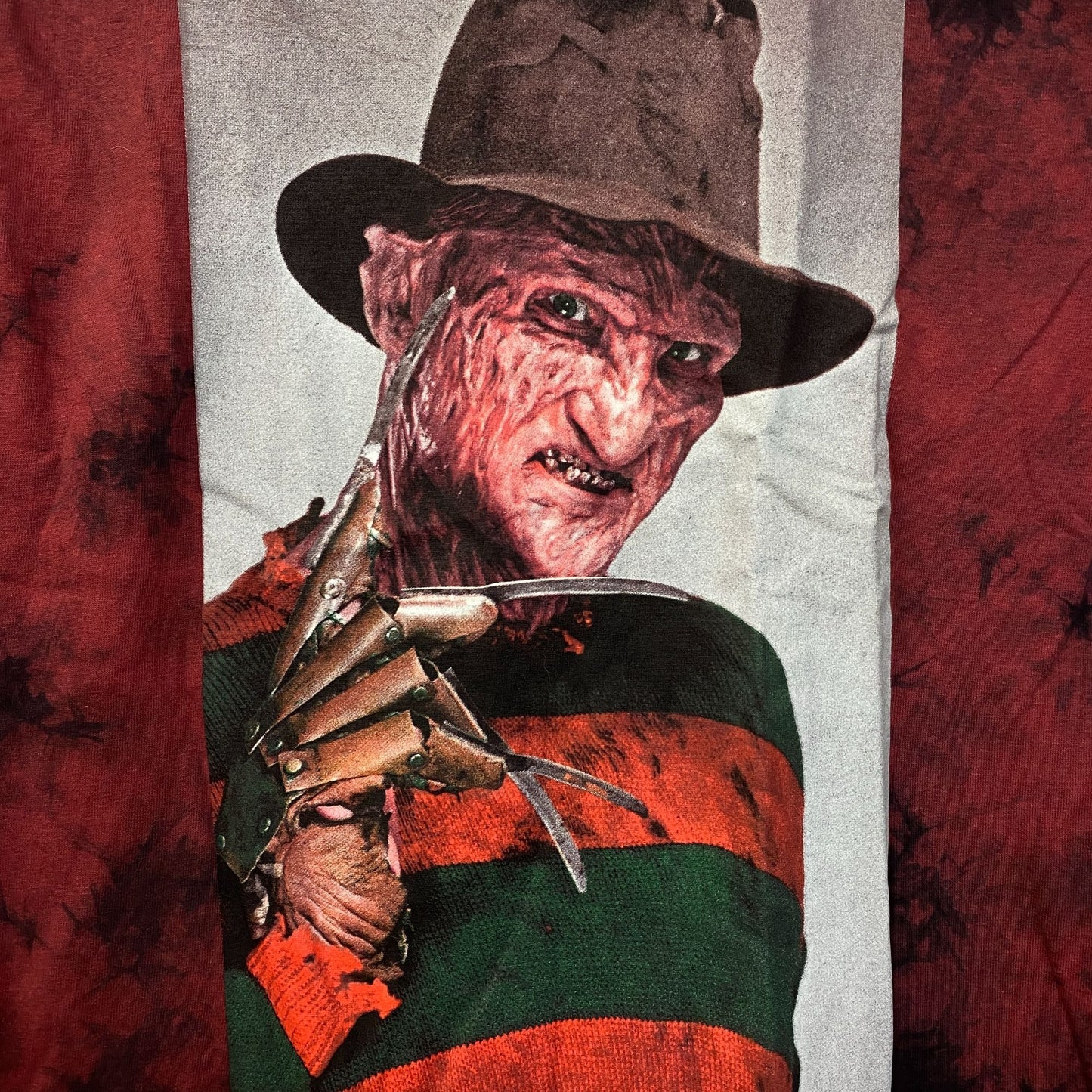 Freddy Krueger A Nightmare On Elm Street Tie Dye T-Shirt Small