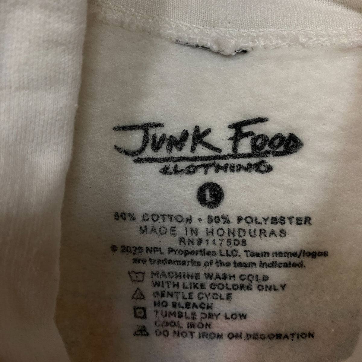Junk Food New England Patriots Fandom Hoodie Large