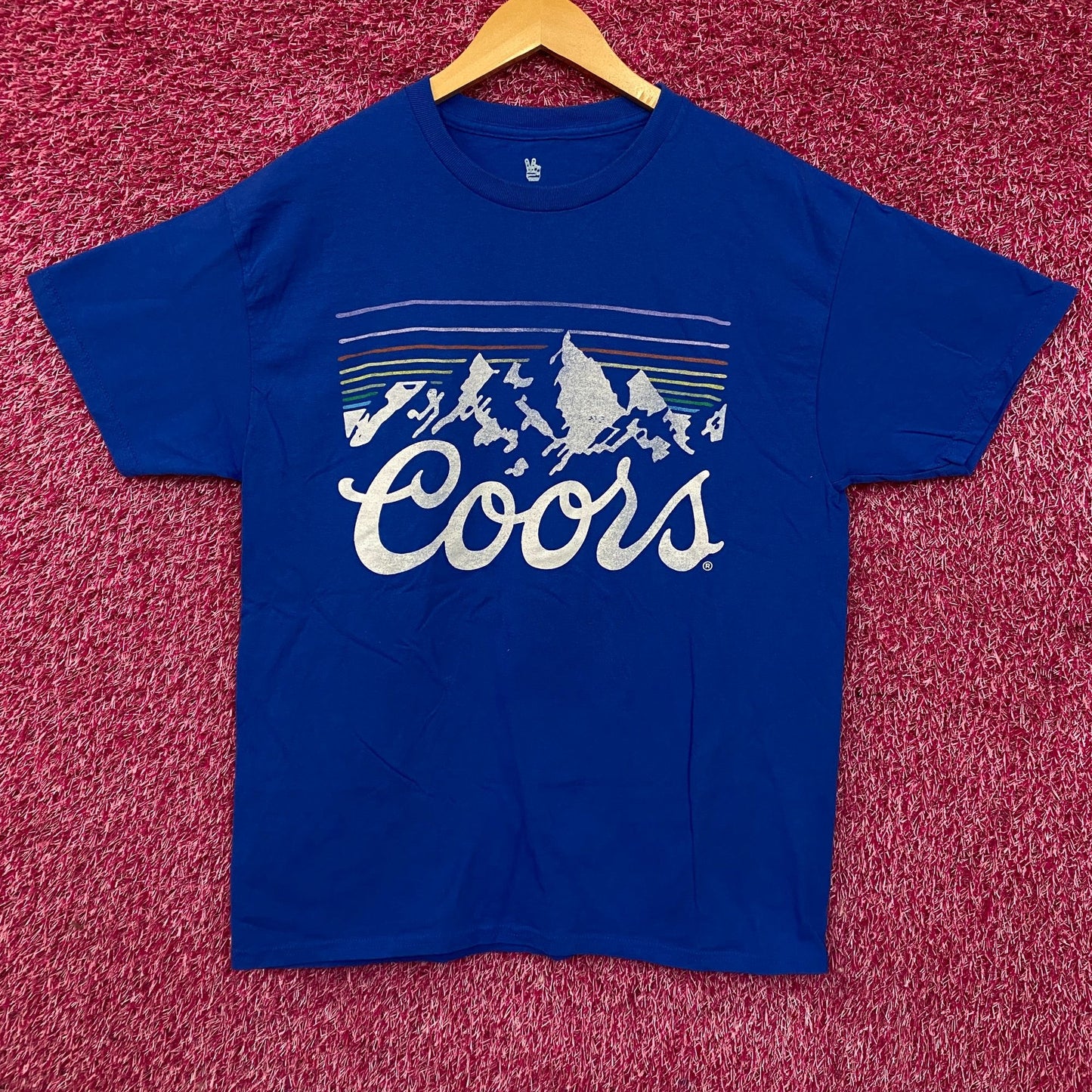 Junk Food Coors Light Stripes Graphic T-Shirt Medium