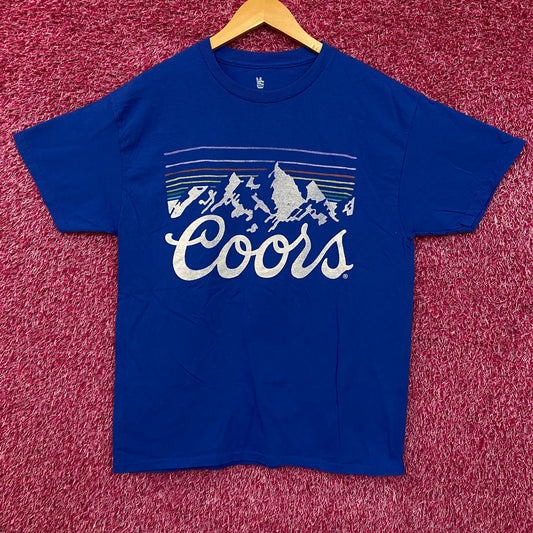 Junk Food Coors Light Stripes Graphic T-Shirt Medium