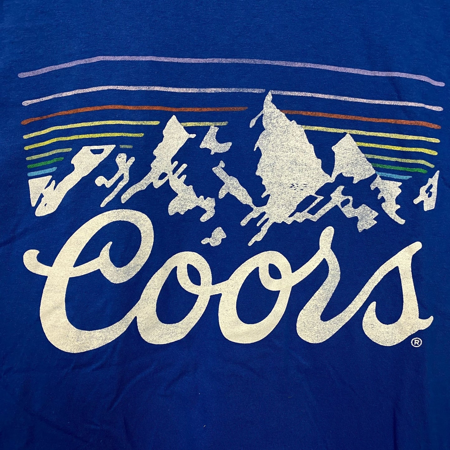 Junk Food Coors Light Stripes Graphic T-Shirt Medium