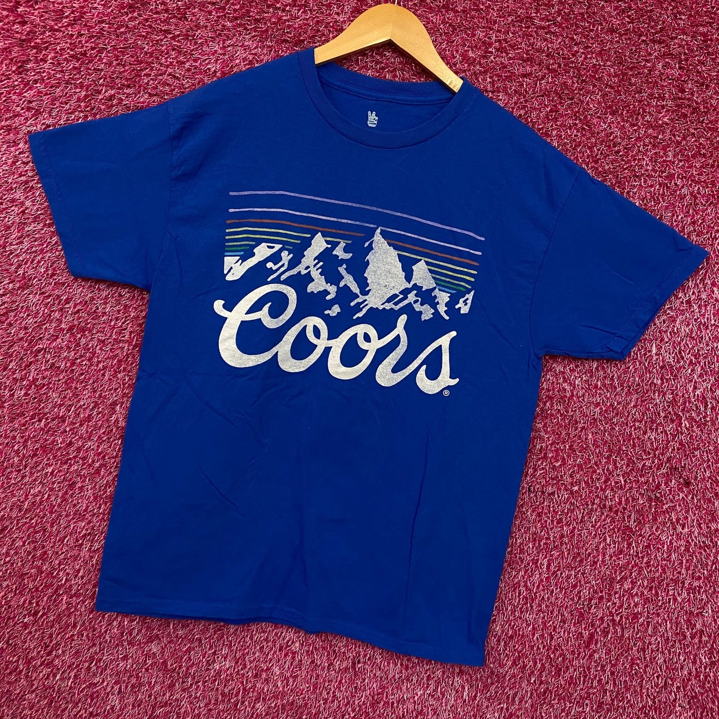 Junk Food Coors Light Stripes Graphic T-Shirt Medium