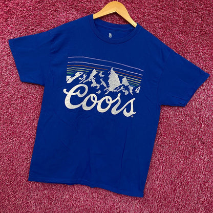 Junk Food Coors Light Stripes Graphic T-Shirt Medium
