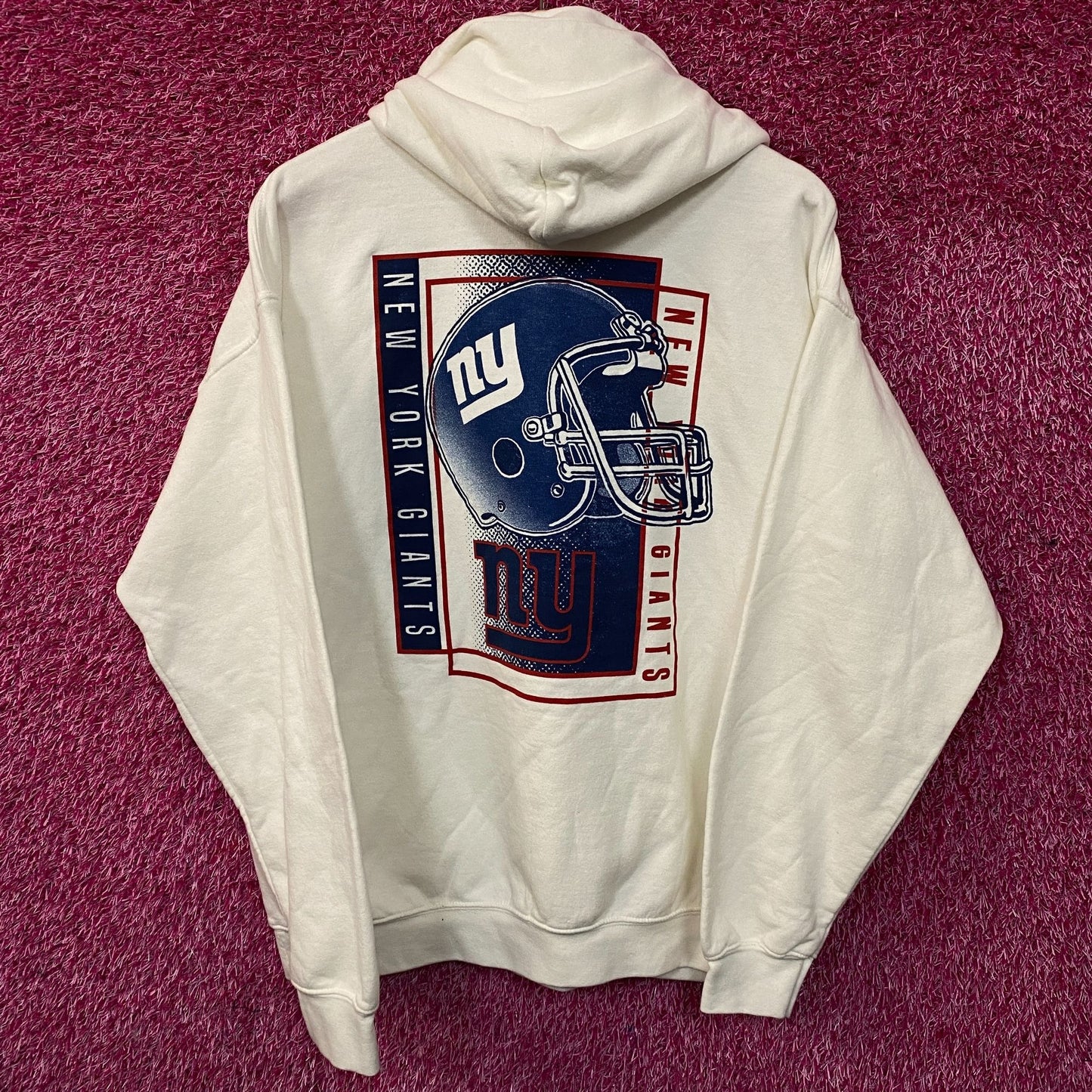 Junk Food Clothing New York Giants Retro Style Graphic Pullover Hoodie Large