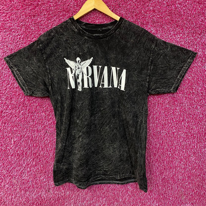 Nirvana In Utero Album Cover Graphic Mineral Wash T-shirt Large