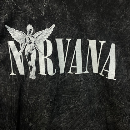 Nirvana In Utero Album Cover Graphic Mineral Wash T-shirt Large