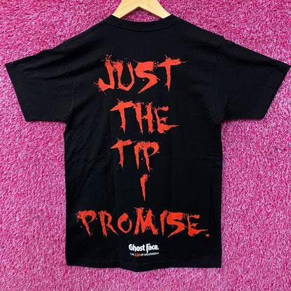 Ghostface Just The Tip Double Sided Horror Tshirt size small