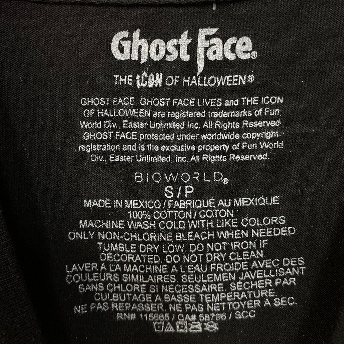 Ghostface Just The Tip Double Sided Horror Tshirt size small