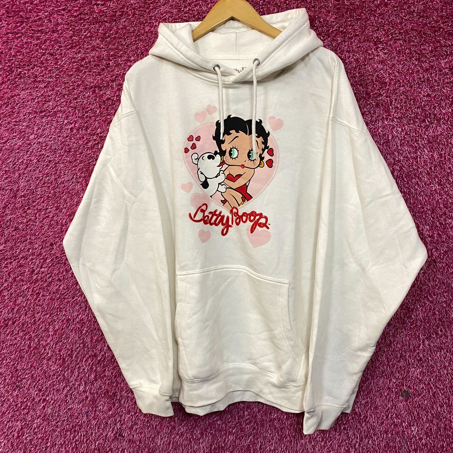Betty Boop & Pudgy Puppy Love Animated Movie Hoodie size 2XL