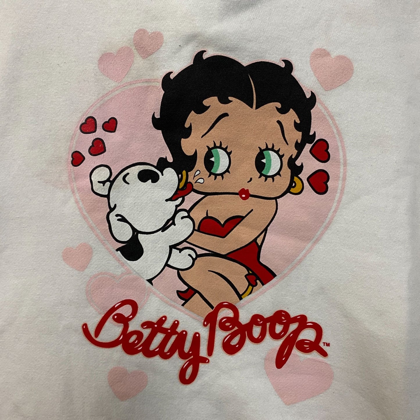 Betty Boop & Pudgy Puppy Love Animated Movie Hoodie size 2XL