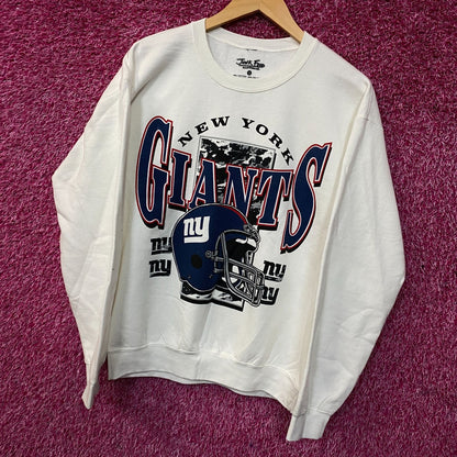 Junk Food Clothing New York Giants Conversion Flea Market Crew Fleece Sweatshirt Small