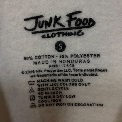 Junk Food Clothing New York Giants Conversion Flea Market Crew Fleece Sweatshirt Small