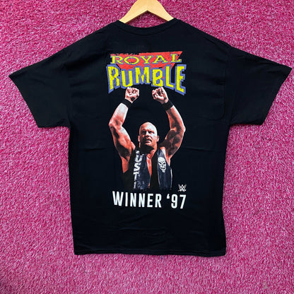 WWE "Stone Cold" Steve Austin 1997 Royal Rumble Winner Graphic T-Shirt Large