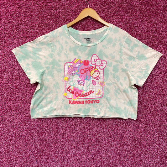 Kawaii Tokyo Hello Kitty & Friends Sanrio Tie Dye Crop Top L
