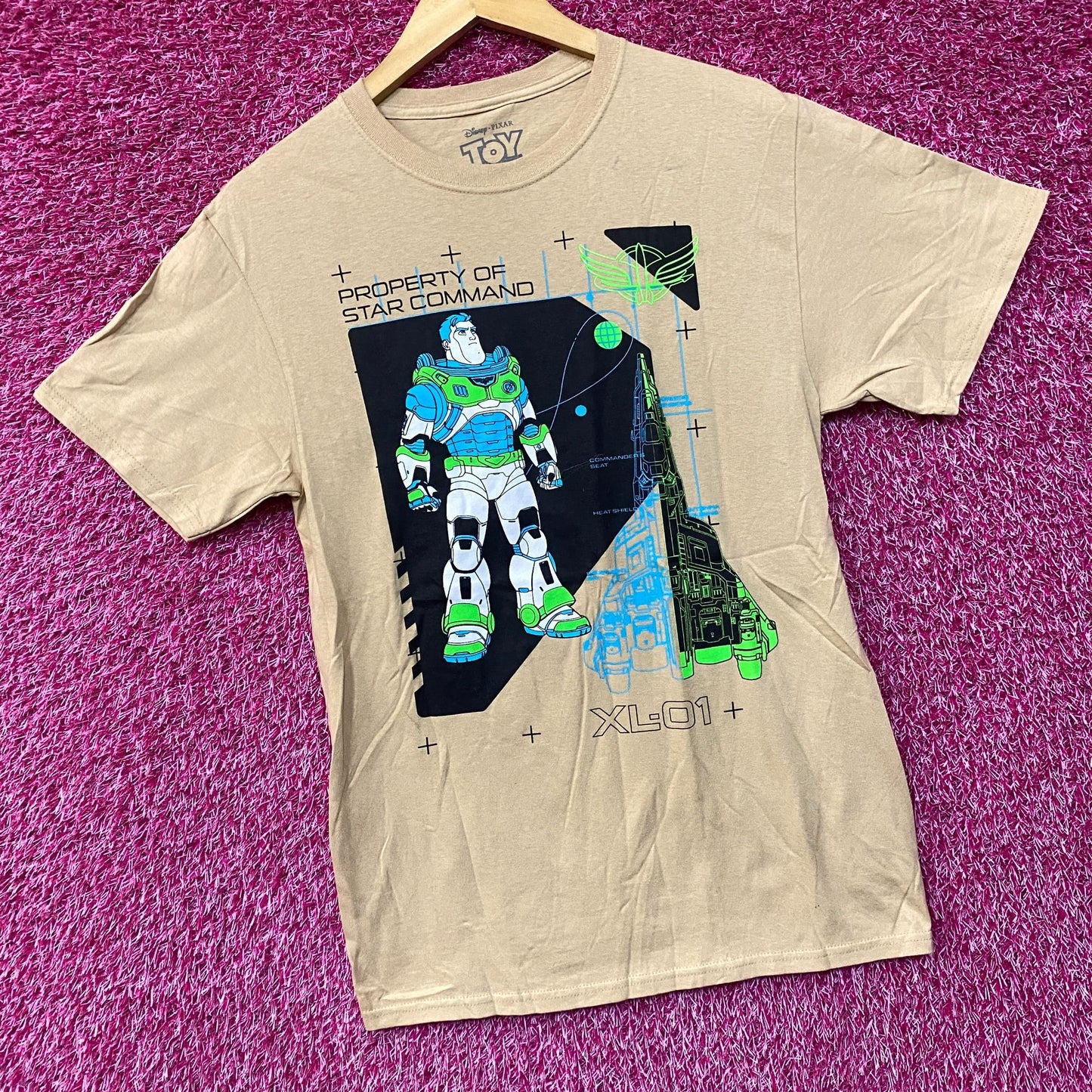 Disney Toy Story Buzz Lightyear Star Command T-Shirt Small