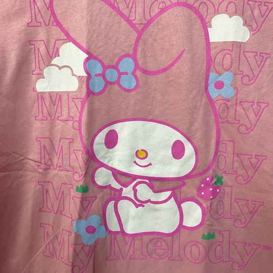My Melody Kawaii Strawberry Fields Forever Sanrio T-Shirt Small
