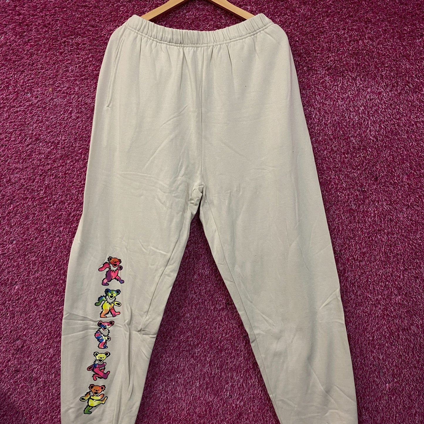 Grateful Dead Dancing Bears Rock Band Graphic Sweatpants XL