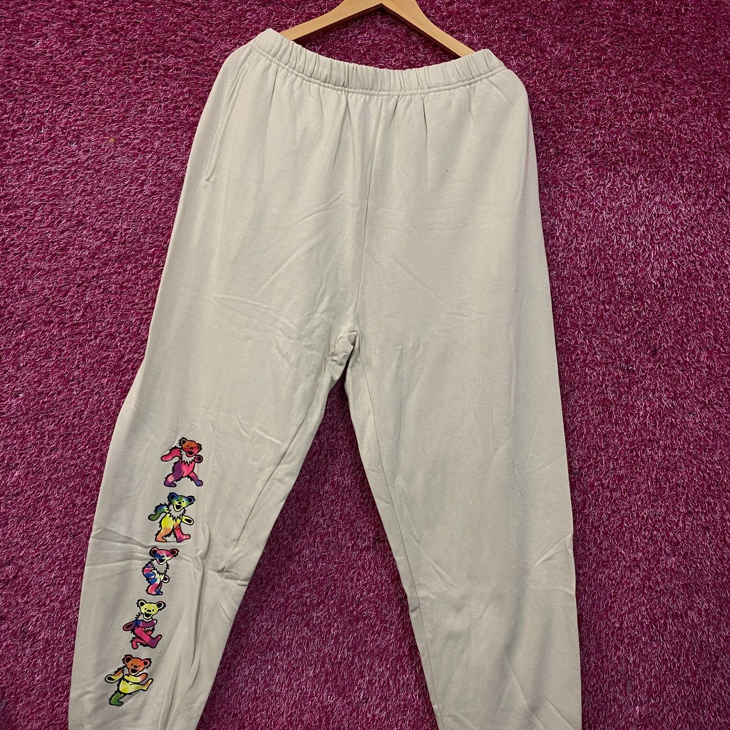 Grateful Dead Dancing Bears Rock Band Graphic Sweatpants XL