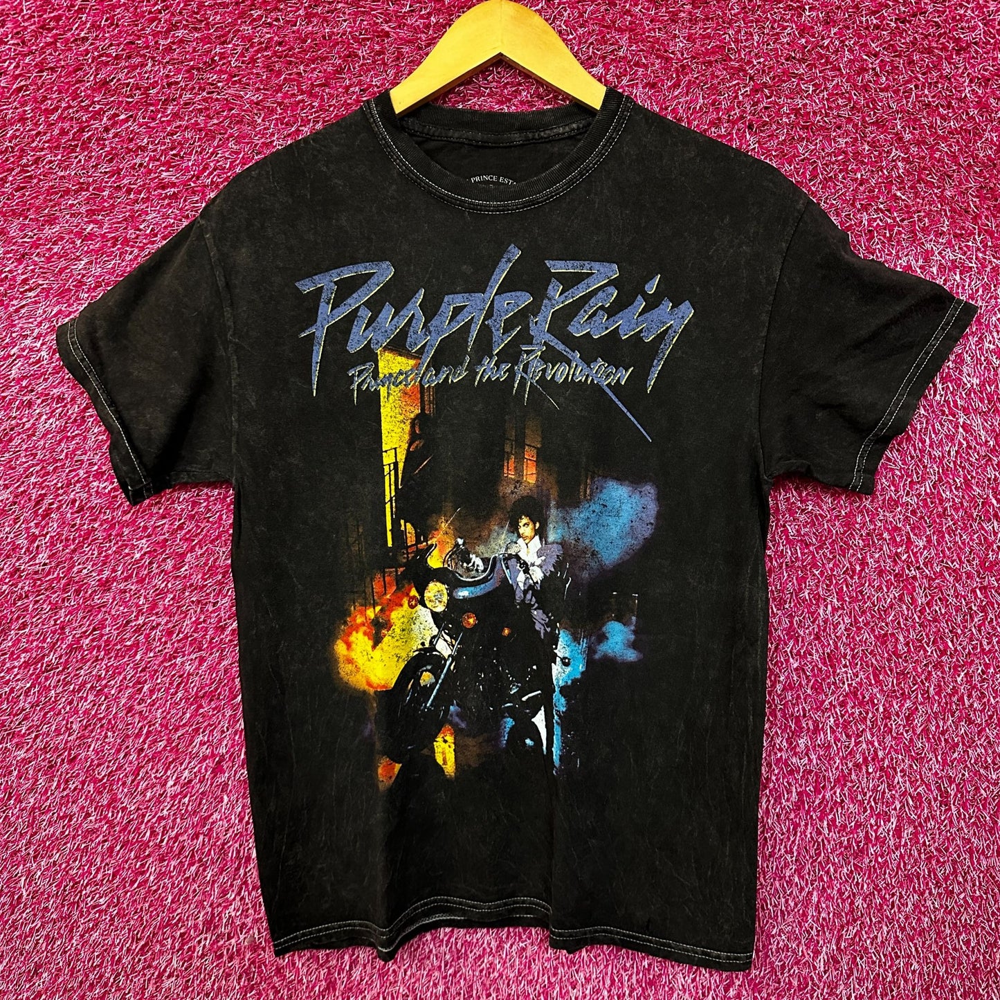 Prince Purple Rain Mineral Wash Rock Tshirt size S/M