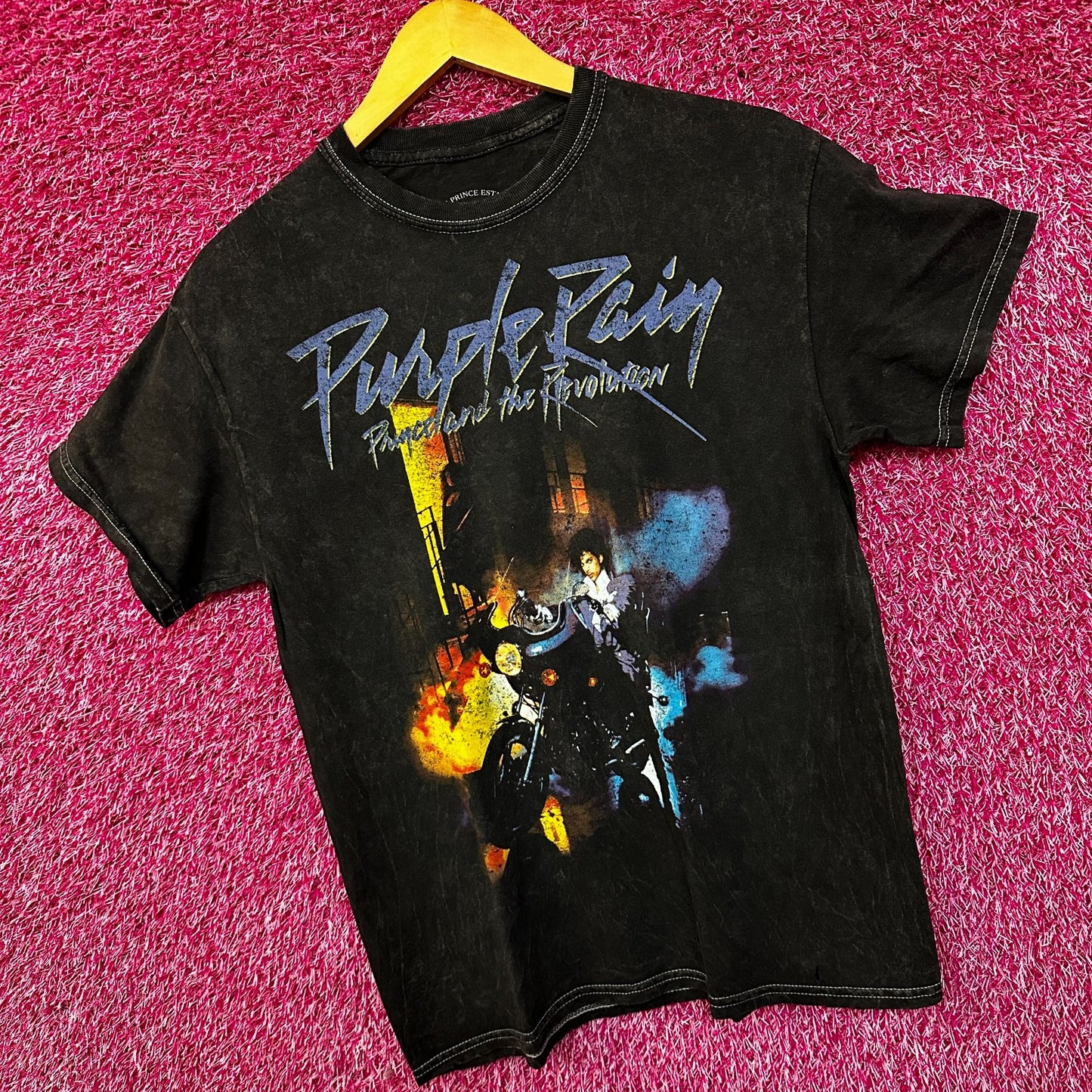 Prince Purple Rain Mineral Wash Rock Tshirt size S/M