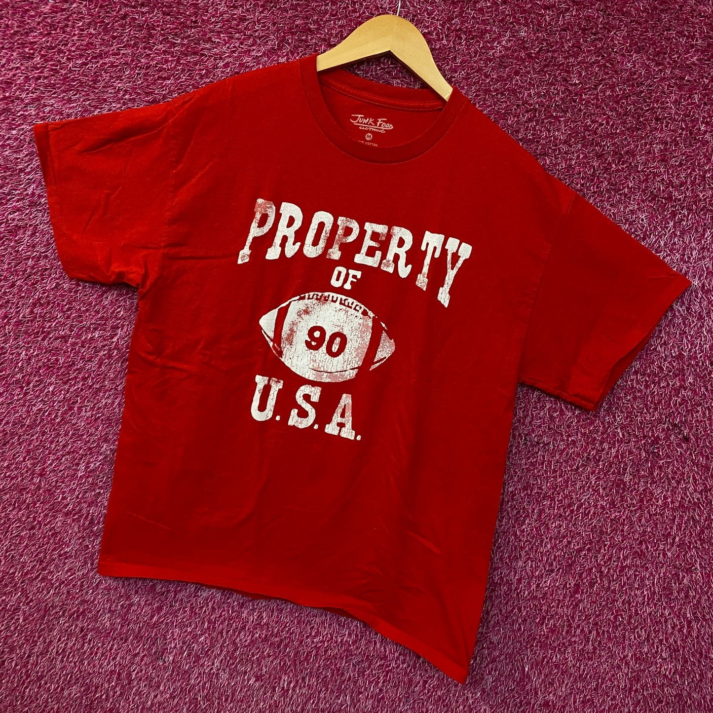 Junk Food "Property of USA" Graphic T-Shirt Medium