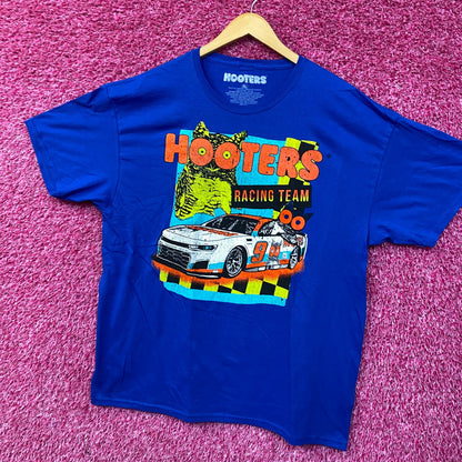 Hooters Racing Team Race Car Number 9 Graphic Design T-Shirt XL