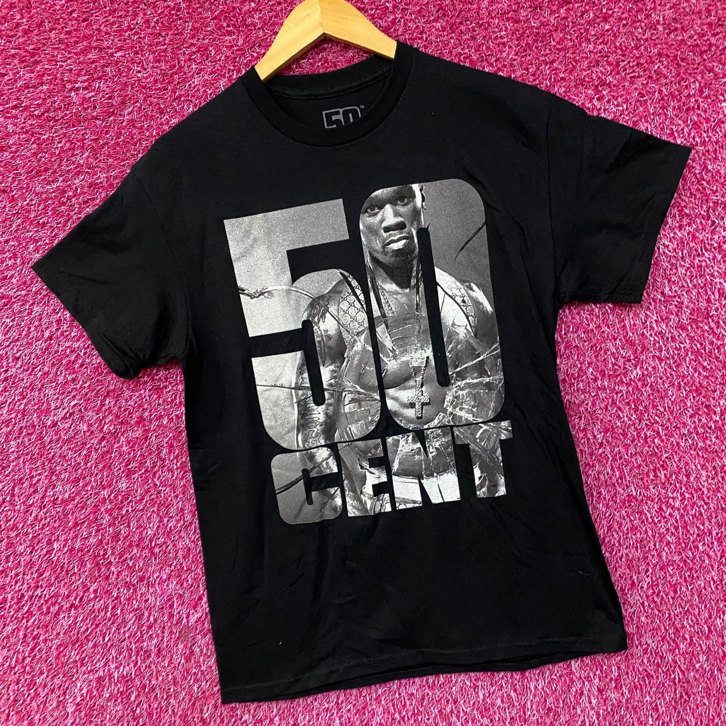 50 Cent Get Rich or Die Tryin' Graphic Design T-Shirt Medium