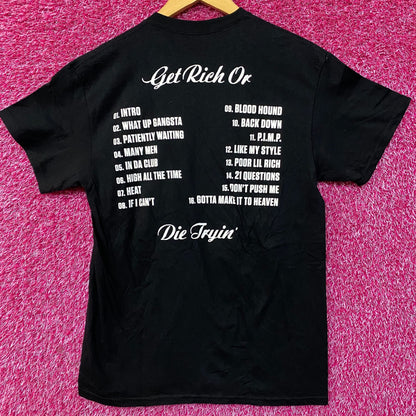 50 Cent Get Rich or Die Tryin' Graphic Design T-Shirt Medium