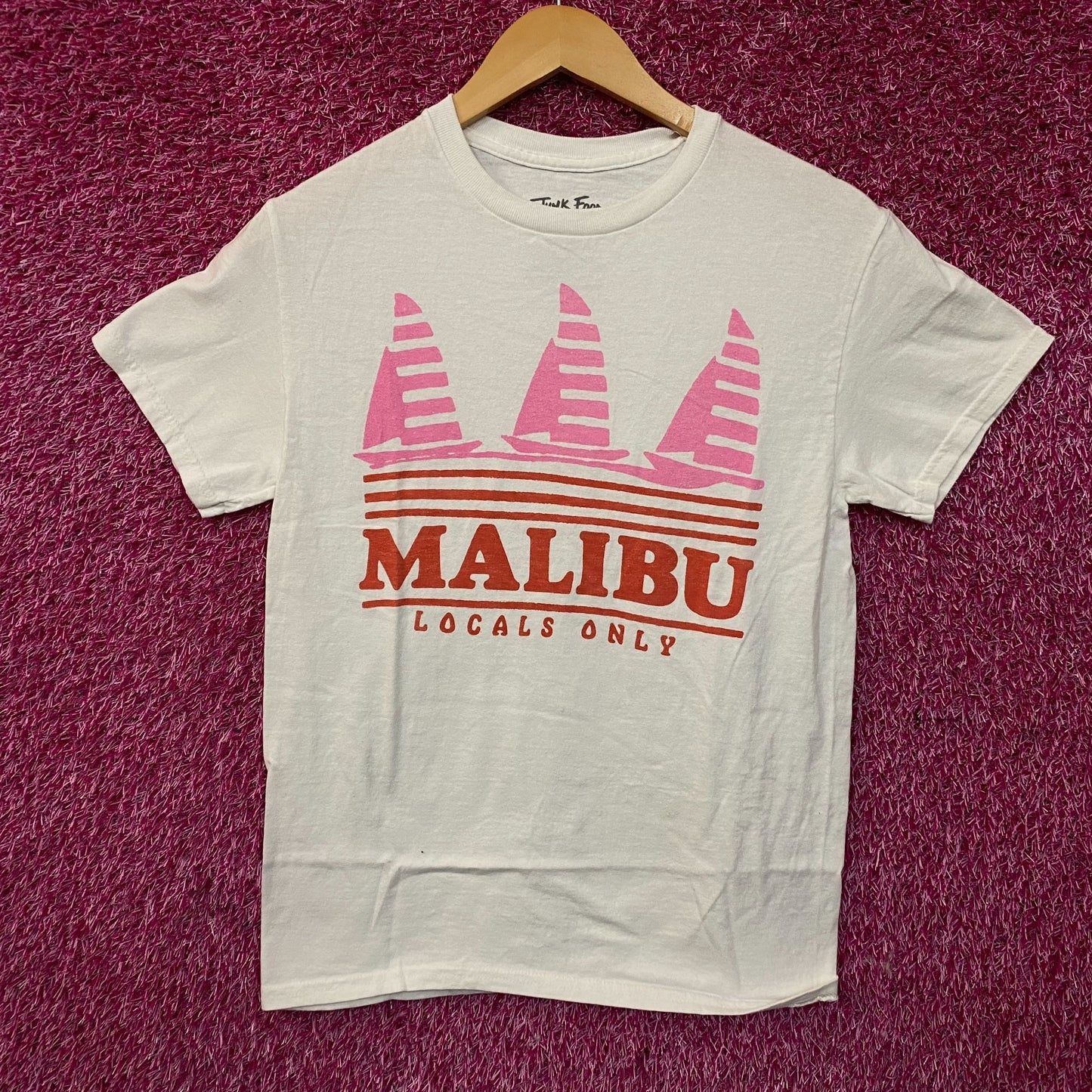 Junk Food Clothing Malibu "Locals Only" Graphic T-Shirt XS